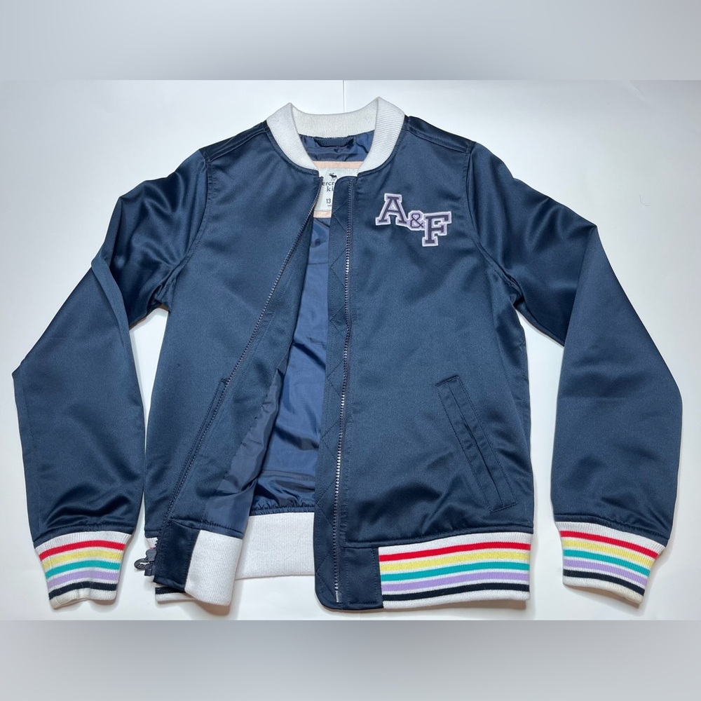 Abercrombie Kids Unicorn Rainbow Bomber Jacket